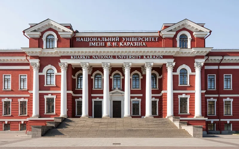 Kharkiv National University Karazin iconic red building