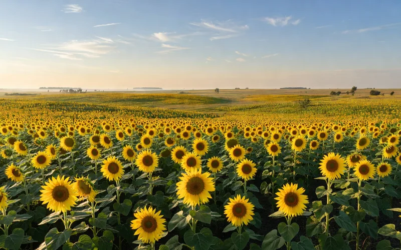 Kropyvnytskyi Ukraine sunflower field endless golden landscape