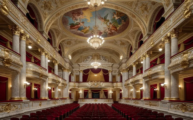Odessa Opera and Ballet Theatre ornate baroque interior