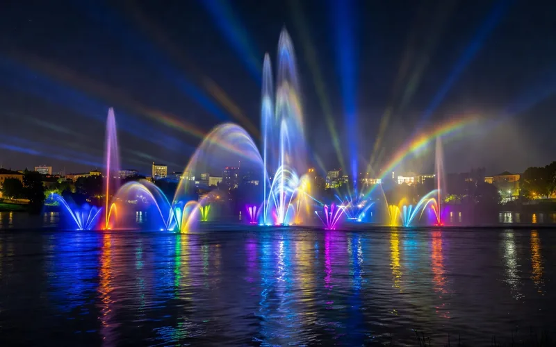 Roshen Fountain Vinnytsia Ukraine night show