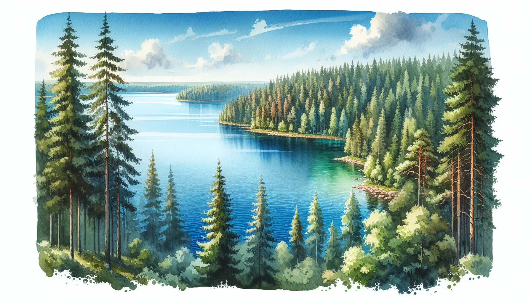 Lacs de Shatsk dans la région de Volyn, eaux claires entourées de forêts